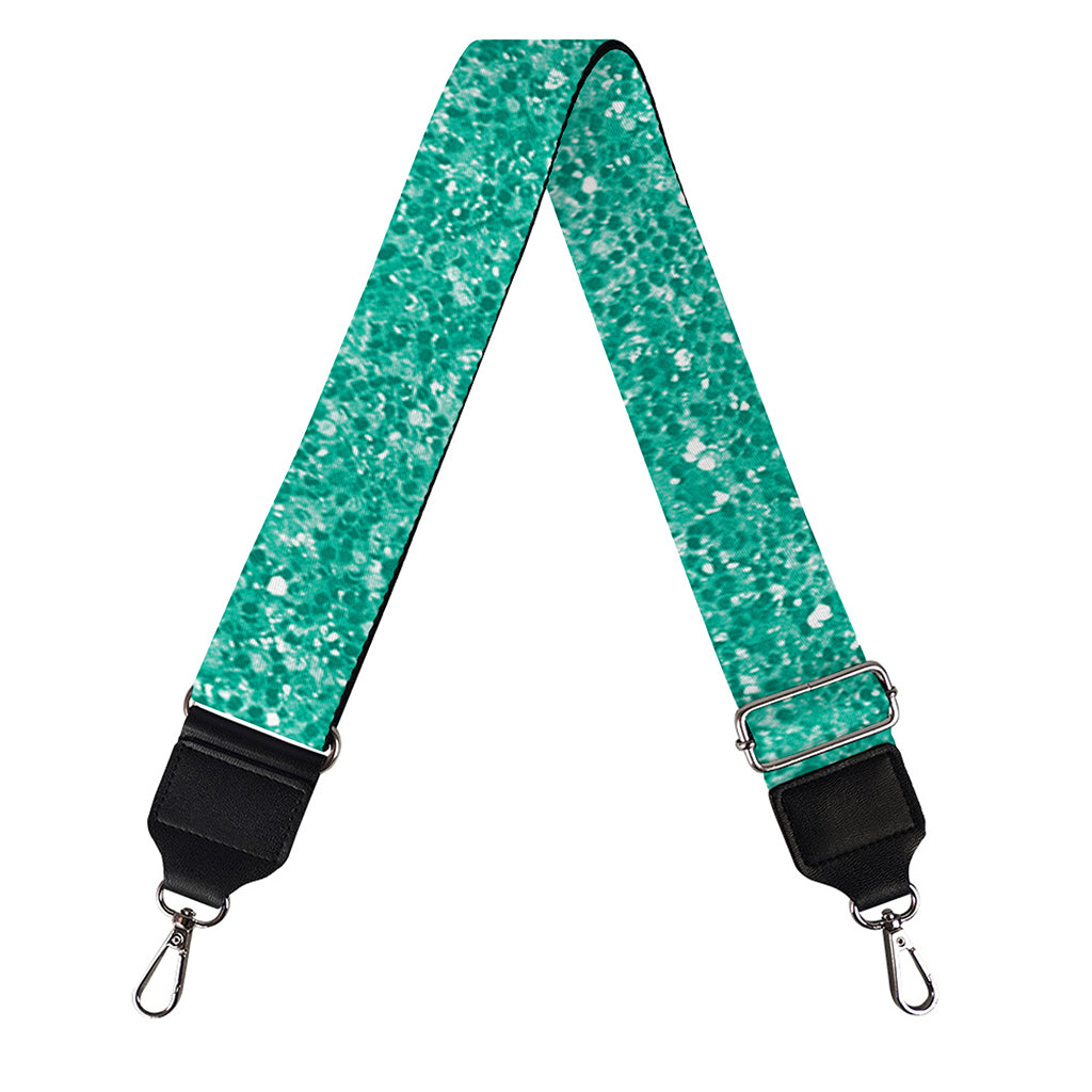 Turquoise (NOT Real) Glitter Print Bag Strap