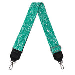Turquoise (NOT Real) Glitter Print Bag Strap