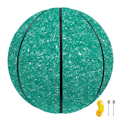 Turquoise (NOT Real) Glitter Print Basketball