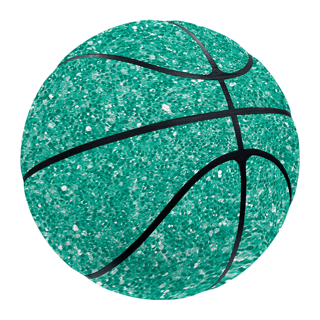 Turquoise (NOT Real) Glitter Print Basketball