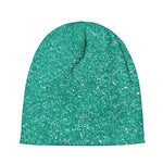 Turquoise (NOT Real) Glitter Print Beanie