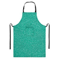 Turquoise (NOT Real) Glitter Print Bib Apron With Pocket