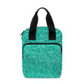 Turquoise (NOT Real) Glitter Print Bible Tote Bag