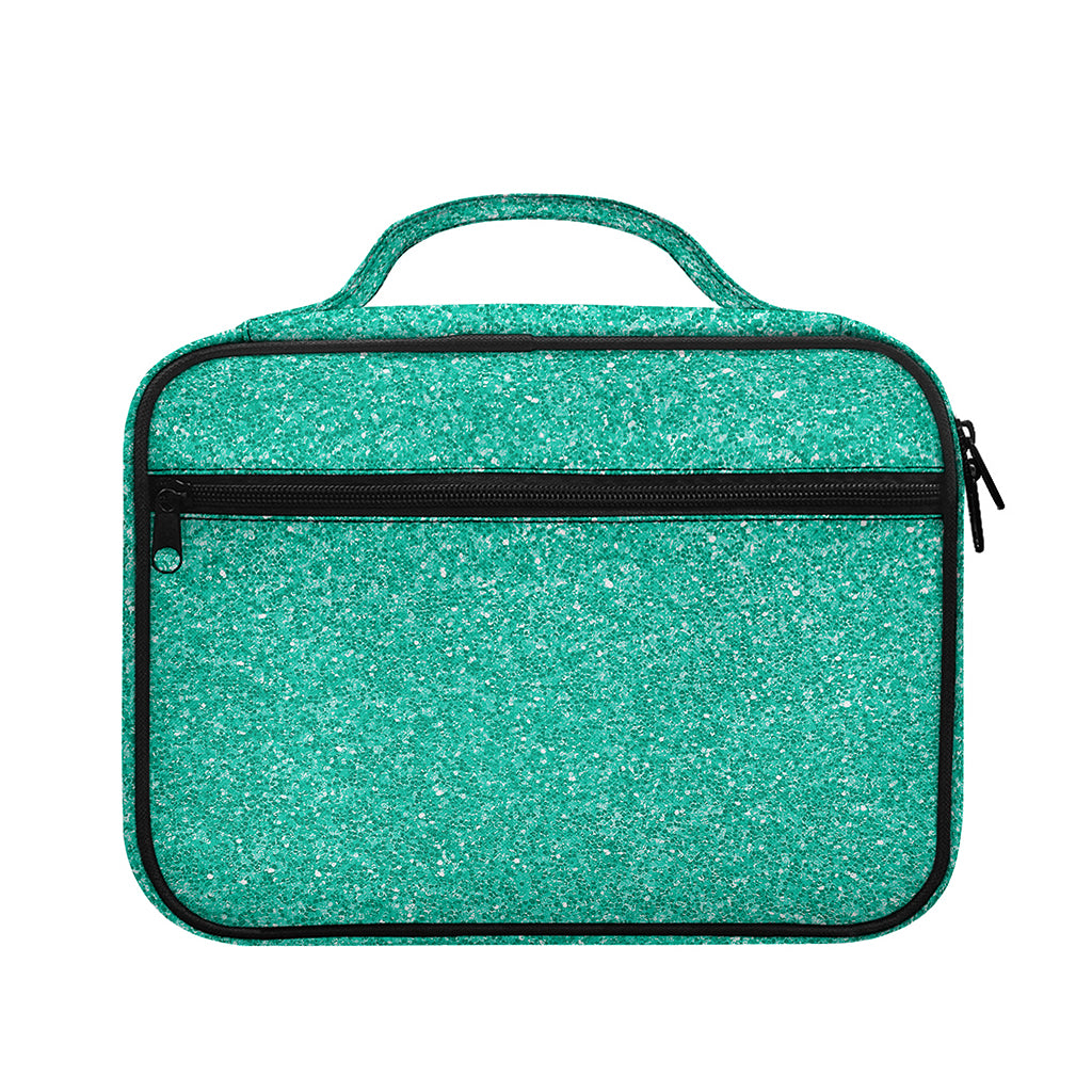 Turquoise (NOT Real) Glitter Print Briefcase Bible Bag