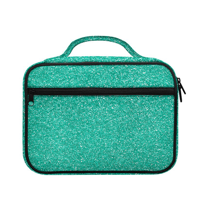 Turquoise (NOT Real) Glitter Print Briefcase Bible Bag