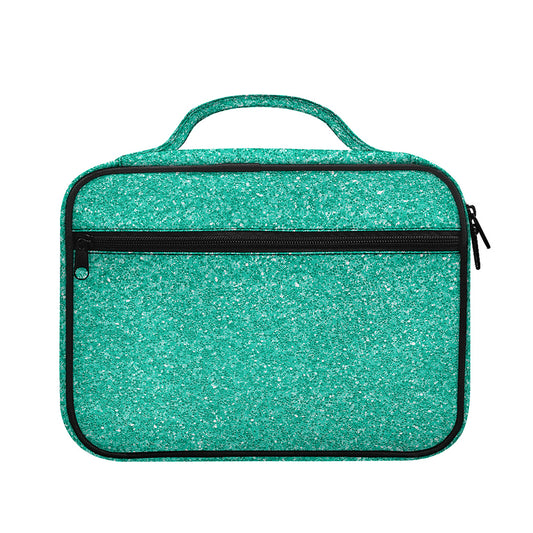 Turquoise (NOT Real) Glitter Print Briefcase Bible Bag