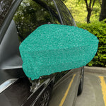 Turquoise (NOT Real) Glitter Print Car Side Mirror Covers
