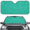 Turquoise (NOT Real) Glitter Print Car Windshield Sun Shade