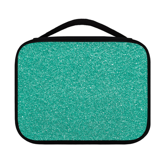 Turquoise (NOT Real) Glitter Print Classic Bible Case