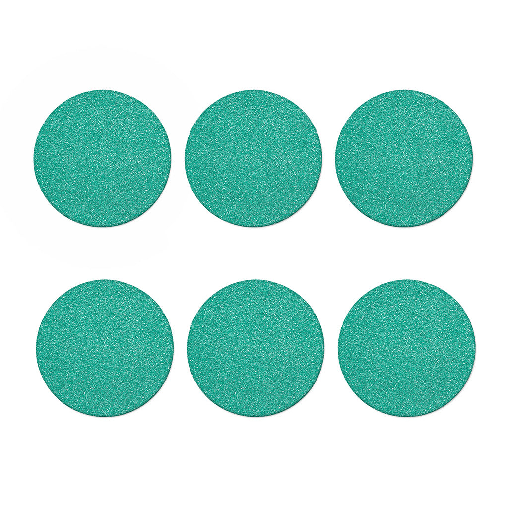 Turquoise (NOT Real) Glitter Print Coaster Set
