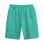 Turquoise (NOT Real) Glitter Print Cotton Shorts