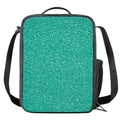 Turquoise (NOT Real) Glitter Print Crossbody Lunch Bag