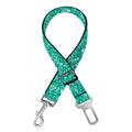 Turquoise (NOT Real) Glitter Print Dog Seat Belt