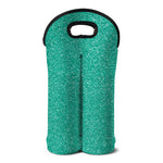 Turquoise (NOT Real) Glitter Print Double Neoprene Wine Tote