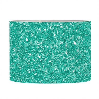 Turquoise (NOT Real) Glitter Print Drum Lamp Shade