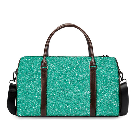 Turquoise (NOT Real) Glitter Print Duffle Bag