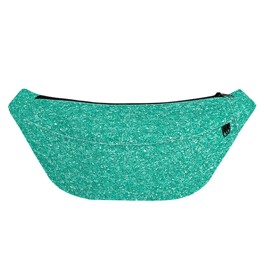 Turquoise (NOT Real) Glitter Print Fanny Pack