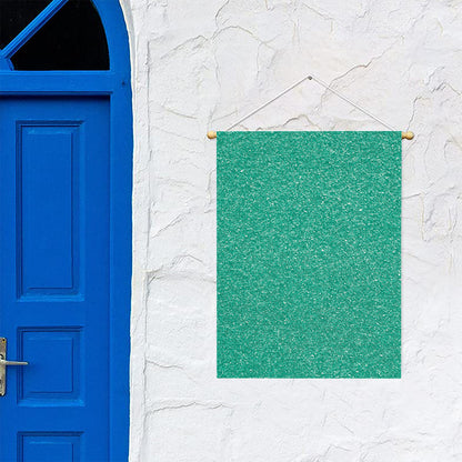 Turquoise (NOT Real) Glitter Print Garden Flag
