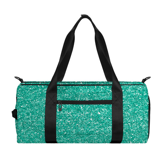 Turquoise (NOT Real) Glitter Print Gym Bag