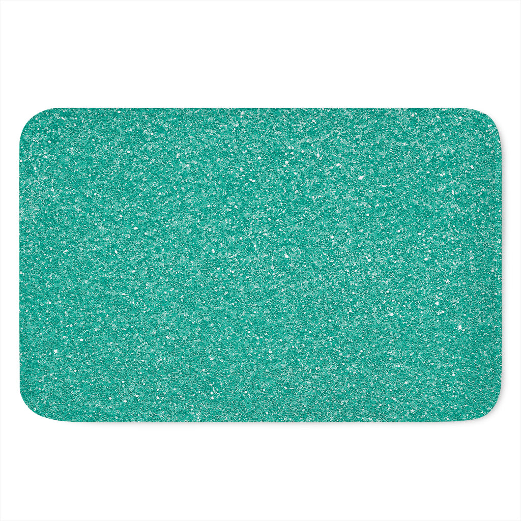 Turquoise (NOT Real) Glitter Print Indoor Door Mat