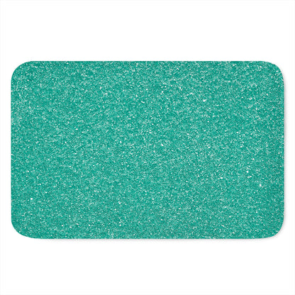 Turquoise (NOT Real) Glitter Print Indoor Door Mat
