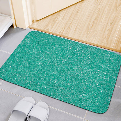Turquoise (NOT Real) Glitter Print Indoor Door Mat