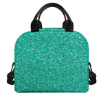 Turquoise (NOT Real) Glitter Print Insulated Lunch Bag