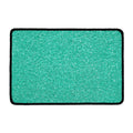 Turquoise (NOT Real) Glitter Print Kitchen Mat
