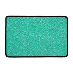 Turquoise (NOT Real) Glitter Print Kitchen Mat