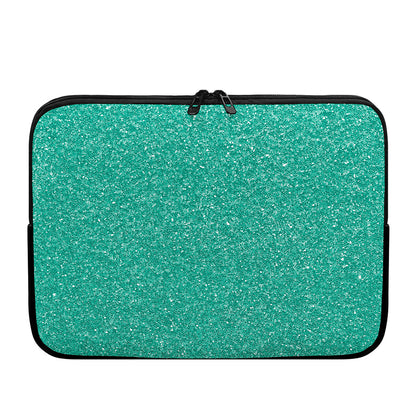 Turquoise (NOT Real) Glitter Print Laptop Sleeve