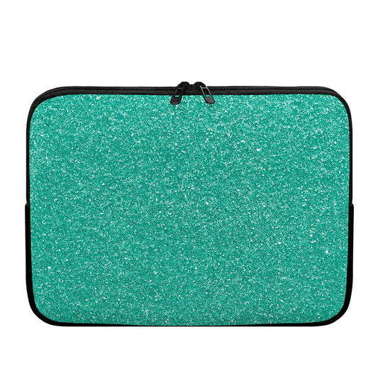 Turquoise (NOT Real) Glitter Print Laptop Sleeve