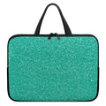 Turquoise (NOT Real) Glitter Print Laptop Sleeve With Handle