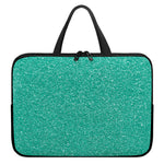 Turquoise (NOT Real) Glitter Print Laptop Sleeve With Handle