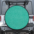 Turquoise (NOT Real) Glitter Print Leather Spare Tire Cover