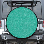 Turquoise (NOT Real) Glitter Print Leather Spare Tire Cover