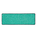Turquoise (NOT Real) Glitter Print Long Kitchen Mat
