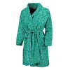 Turquoise (NOT Real) Glitter Print Men's Bathrobe