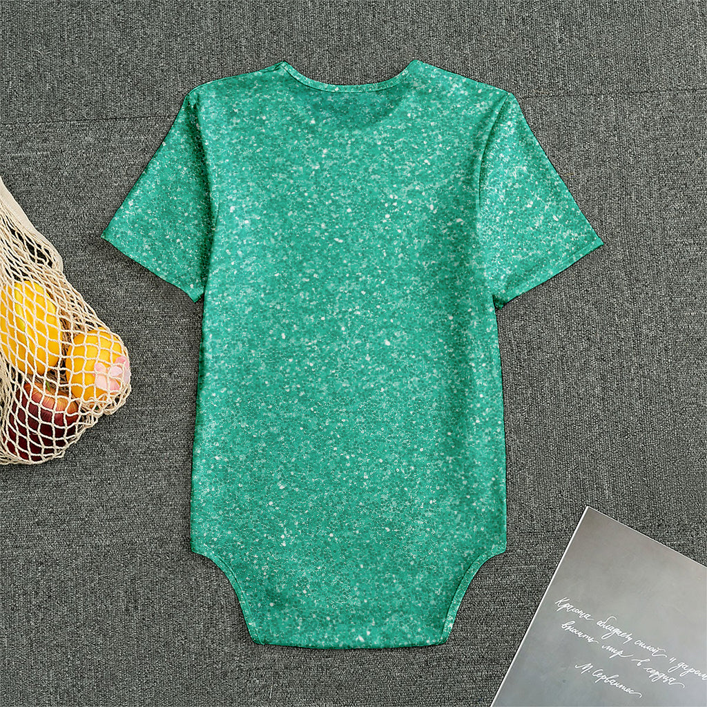 Turquoise (NOT Real) Glitter Print Men's Bodysuit