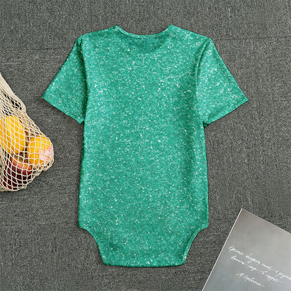 Turquoise (NOT Real) Glitter Print Men's Bodysuit