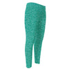 Turquoise (NOT Real) Glitter Print Men's Compression Pants