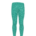 Turquoise (NOT Real) Glitter Print Men's Leggings