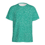 Turquoise (NOT Real) Glitter Print Men's Sports T-Shirt