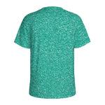 Turquoise (NOT Real) Glitter Print Men's Sports T-Shirt