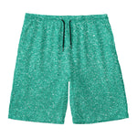 Turquoise (NOT Real) Glitter Print Men's Swim Trunks