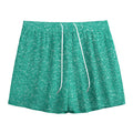Turquoise (NOT Real) Glitter Print Mesh Shorts