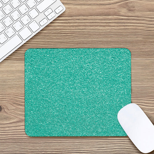 Turquoise (NOT Real) Glitter Print Mouse Pad