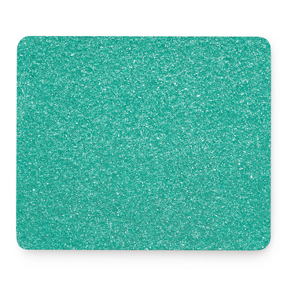 Turquoise (NOT Real) Glitter Print Mouse Pad
