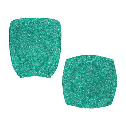 Turquoise (NOT Real) Glitter Print Office Chair Cover
