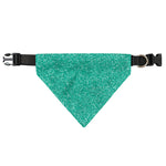 Turquoise (NOT Real) Glitter Print Over The Collar Dog Bandana