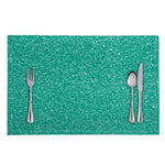 Turquoise (NOT Real) Glitter Print Placemat